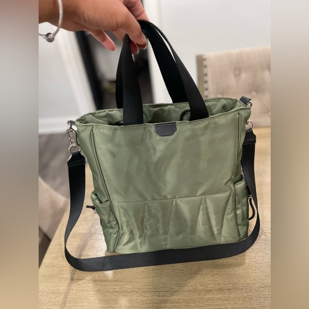 zara new army green purse